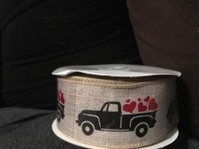 Blue Truck with heartsRibbon 1.5 x 10 ft - New