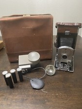 Vintage Polaroid Speedliner Land Camera Model 95B Leather Case Accessories