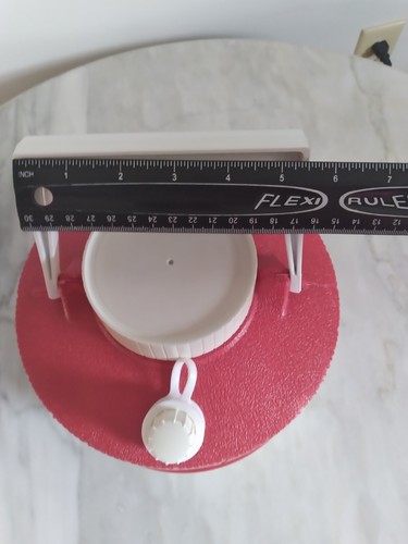 Vintage rot & weiß Kunststoff Thermoskanne 1 Gallone Thermo Picknick Kanne Neu/Alt - Bild 2 von 10