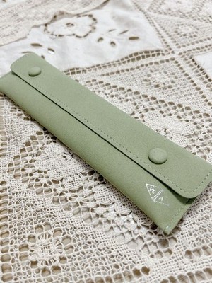 Van Cleef & Arpels Bracelet Watch Travel Pouch Green Suede VCA Soft Case