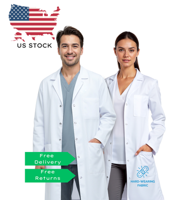 #ad White Doctor Lab Coat Workwear Size Medical Student Scientist Jacket $9.95