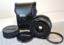 Tamron 28mm f2.5 lens with caps and case – Adaptall 2 Pentax P/K mount