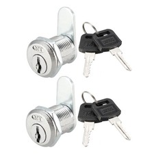 Cam Lock 20mm Cylinder Length 35mm Long Cam File Cabinet Keyed Different 2Pcs