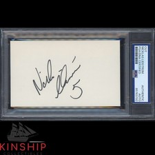 Nicklas Lidstrom signed 3x5 Index Card PSA DNA Slab Hockey HOF Auto C6208