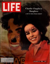 1964 Life January 31 - Charlie Chaplin's daughter; Here come the Beatles; Hockey