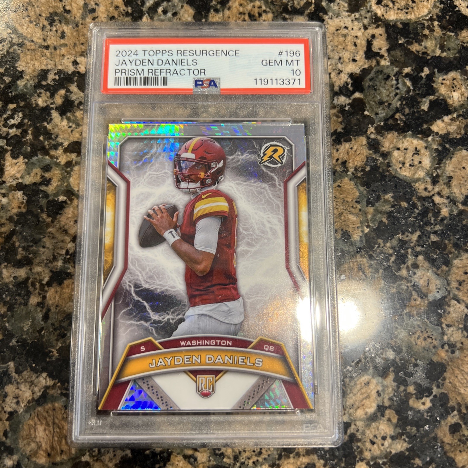 Jayden Daniels Topps Resurgence #196 Prism Refractor