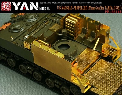 YAN MODEL PE-35142 1/35 U.S.M40 SELF-PROPELLED 155mm Gun For TAMIYA 35351