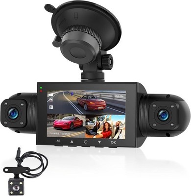 360 Grad Dashcam Black Box W8183 4-Kanal Dashcam, HD 1080P Frontkamera