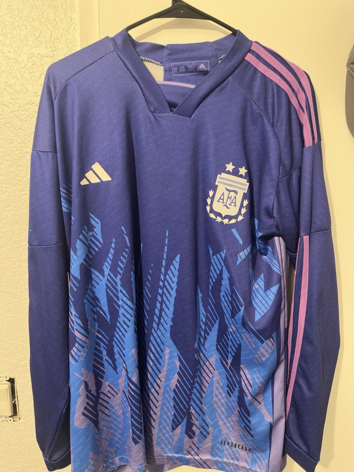 adidas Lionel Messi 2022 Argentina Purple Away Jersey XXL