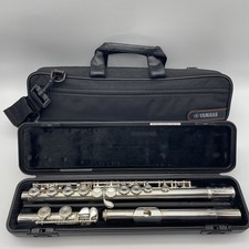 YAMAHA YFL-221 Student Flute Nickel Silver Plated Used with Hard Case  2Way Bag