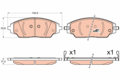 Brake pad set, disc brake TRW GDB3579