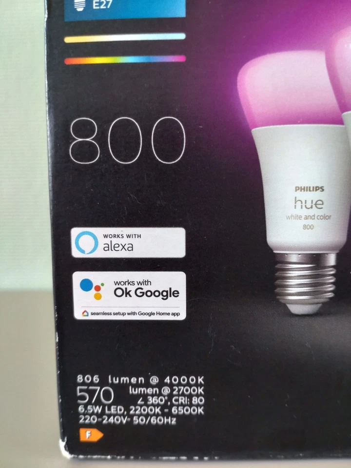 Philips hue 4 X smart white & colour E27 800 - Image 2 of 4