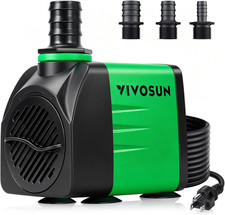 VIVOSUN 800GPH Submersible Pump(3000L/H, 24W), Ultra Quiet Water Fountain Pump