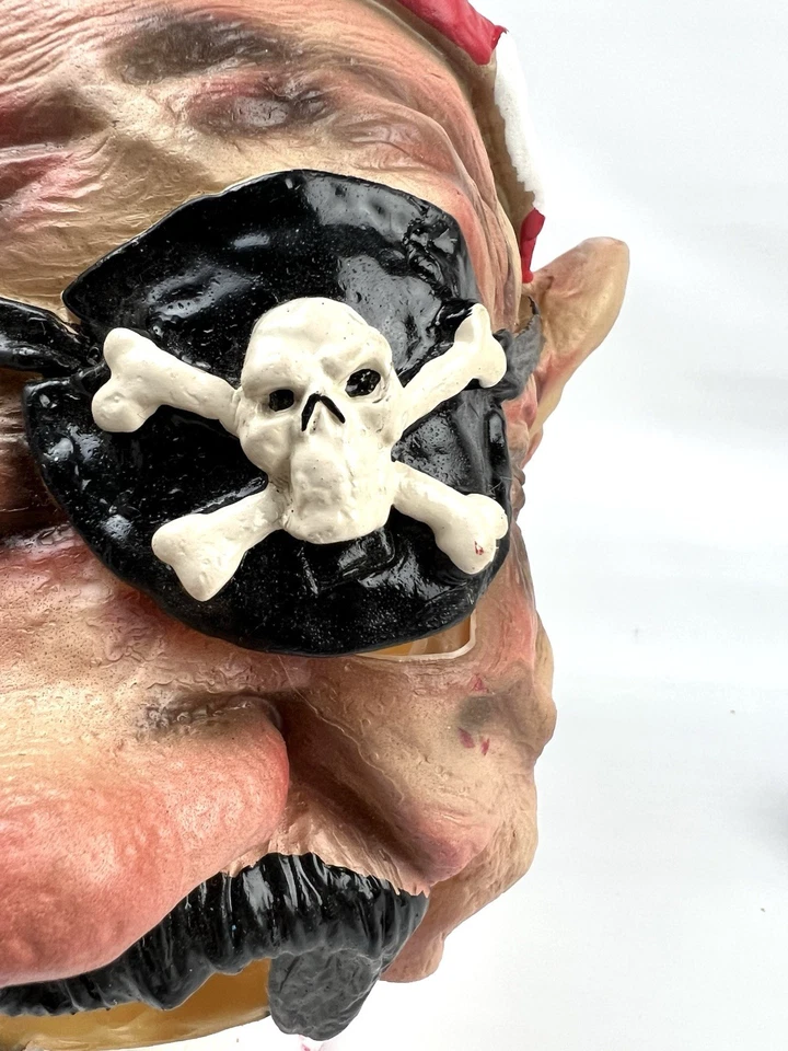 2003 Máscara pirata vintage por disfraz bandana de látex parche para ojos disfraz Halloween Foto 2 de 4