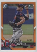 2018 Bowman Draft Chrome Orange Refractor 8/25 Lenny Torres Jr #BDC-8 7e6