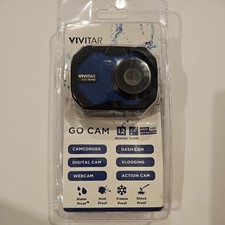 Vivitar DVR 757HD Go Action Cam Blue Waterproof Dash Cam 2 Screen