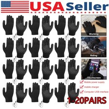 1-20 Pairs Electric USB Heated Gloves Winter Warming Thermal Ski Hand Warm LOT