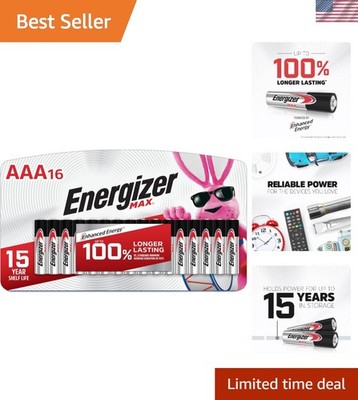 MAX AAA Batteries 16 Pack, Triple A Alkaline Batteries
