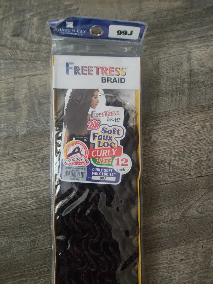 Freetress 2X Bloques de rasto trenza de ganchillo sintético rizado suave "12" Foto 3 de 3