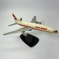 Tristar TWA Trans World Airlines Display Airplane Model with Stand White L-1011