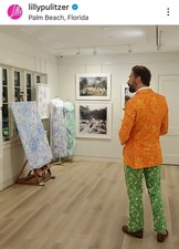 Lilly Pulitzer Men's Blazer Jacket Animal Floral Via Palm Beach 40 L VINTAGE