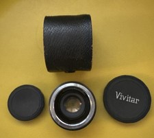 Vivitar Auto 2X Tele-Converter Model 2X-1 Lens With Original Leather Case