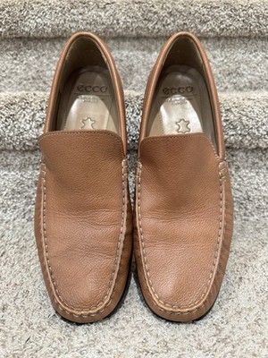Ecco 45 Men's 11-11.5 Classic Moc 2.0 Loafer Brown Slip on Driving Shoes Leather