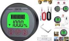 Battery Monitor with Shunt 8-120V Voltmeter Ammeter, Voltage Current 0-500A