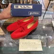 EUC Sears Jeepers Vintage Women's Shoes Size 9 Narrow Red Canvas Sneakers