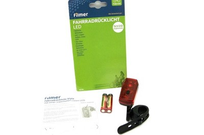 Fahrrad - Rücklicht, LED, Batterie betrieben, StVZO zugelassen / K-1532 / IFX 4