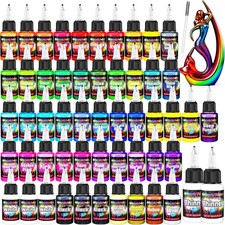 Airbrush Paint - 54 Colors with 2 Airbrush Thinners, Ready to Spray Air Brush...