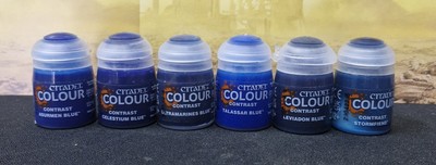 Citadel Kontrastfarben Konvolut - 6er Set Blautöne, neu, ungeöffnet