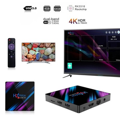 H96 Smart TV BOX 6K Android 10 Quad Core 5G WIFI HDMI Home Media Player Streamer