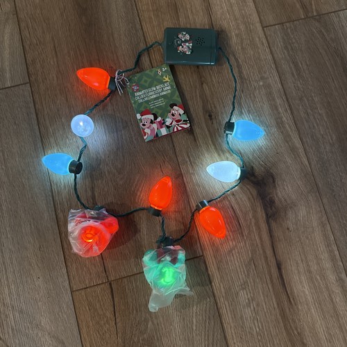 Disney Mickey & Minnie Mouse Animated Light-up Sounds Necklace Christmas NEW! - Picture 3 of 17