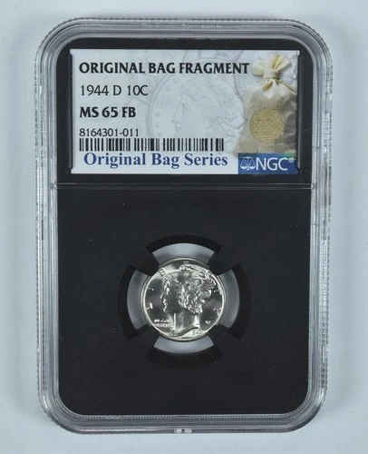 1944-D Mercury Dime Original Bag Fragment MS65 FB NGC *9508