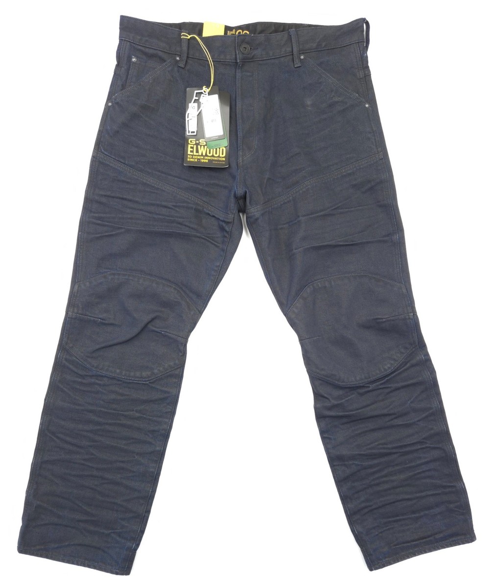 G-Star Raw Men's 33 x 32 Elwood 5620 3D Reg Coated Blue Denim