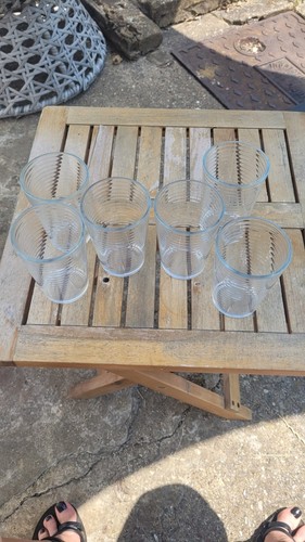 Small Glass Cups Set X6 Clear Glasses Set Drinkware Drinking Cups Set (X6) - Picture 2 of 3