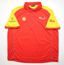 SHELL V-POWER FERRARI RACING F1 2019 VINTAGE POLO SHIRT JERSEY TOP RED SIZE XL