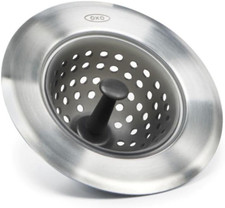 Silicone Kitchen Sink Drain Strainer Stainless Steel Basket Food Debris Catcher