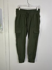 Mondetta Pants Womens Medium Joggers Cargo Utility Stretchy Olive Athleisure