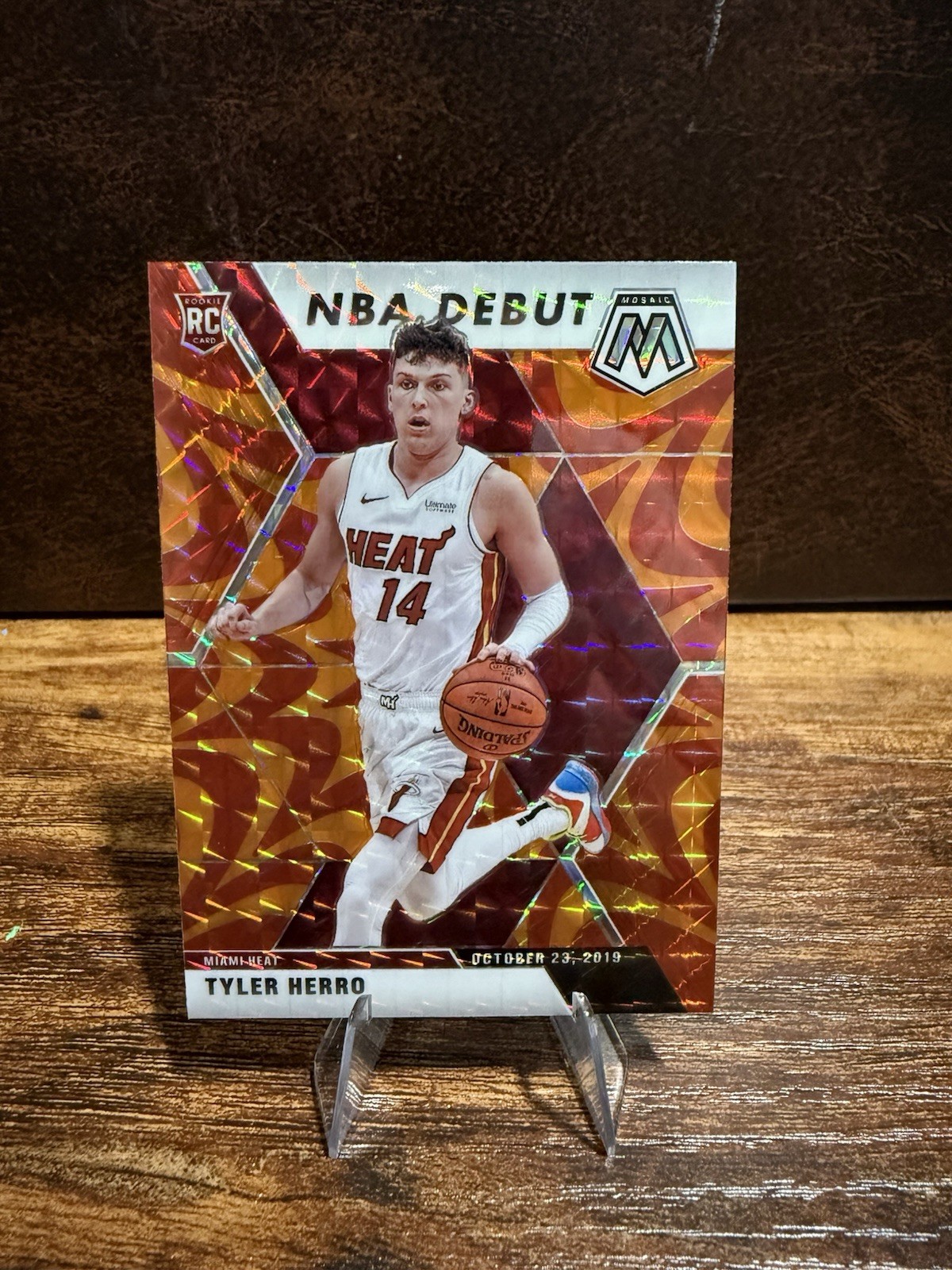 2019-20 Panini Mosaic - NBA Debut Tyler Herro #280 Reactive Orange Prizm (RC)