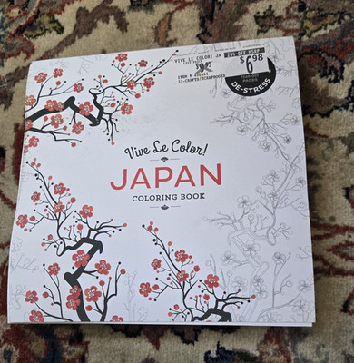 Vive Le Color! Japan Coloring Book Trade Paperback Adults Tear-Out Pages