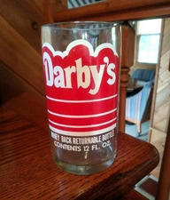 DARBY'S, HANOVER, PA.; ACL SODA BOTTLE; MADE INTO A DRINKING GLASS; (Up-cycled);