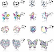 Hypoallergenic Earrings for Girls Women Surgical Stainless Steel Stud Earrings f