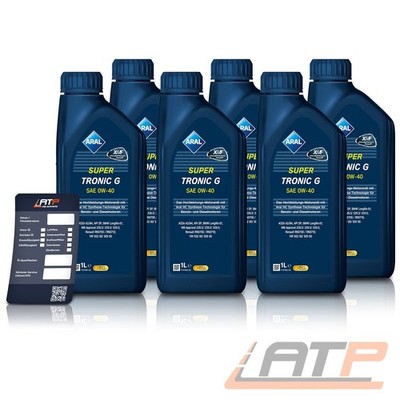 6x 1 L LITER ARAL SUPERTRONIC SUPER TRONIC G 0W-40 MOTOR-ÖL MOTOREN-ÖL 32097293