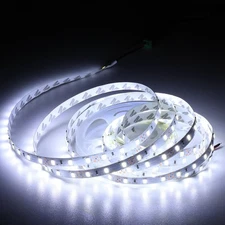 12V 16ft SMD 5050 Super Bright Cool White 300 LED Flexible Light Strip 6000K