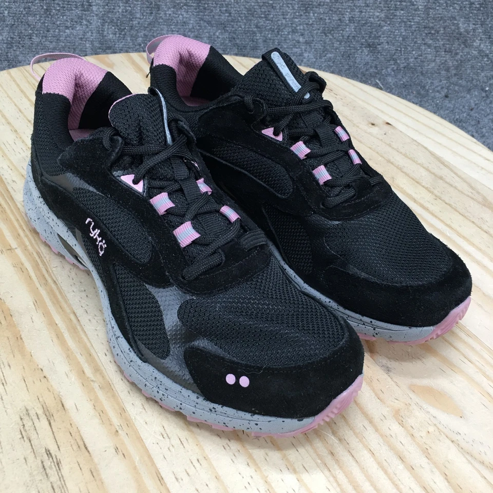 Ryka Shoes Womens 10 M Sneakers Black Leather Lace Up Low Top Round Toe Casual - Image 3 of 4