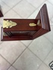 Bombay Mahogany Wood Desk Clocks Set, Analog, Roman Numerals, 2004 Model 160CP — photo 2