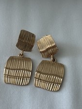 Etched Clip On Costume Jewelry Earrings