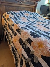 Lush Decor Amara Watercolor Rose Quilt 92"H x 88"W Comforter Coverlet Blanket